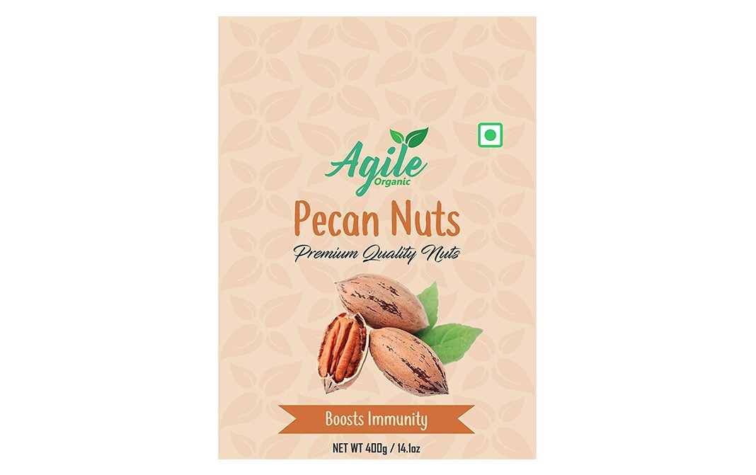 Agile Organic Pecan Nuts    Box  400 grams